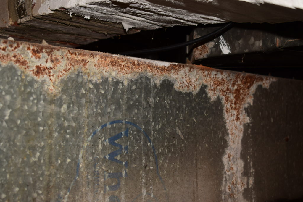 Corroded ductwork